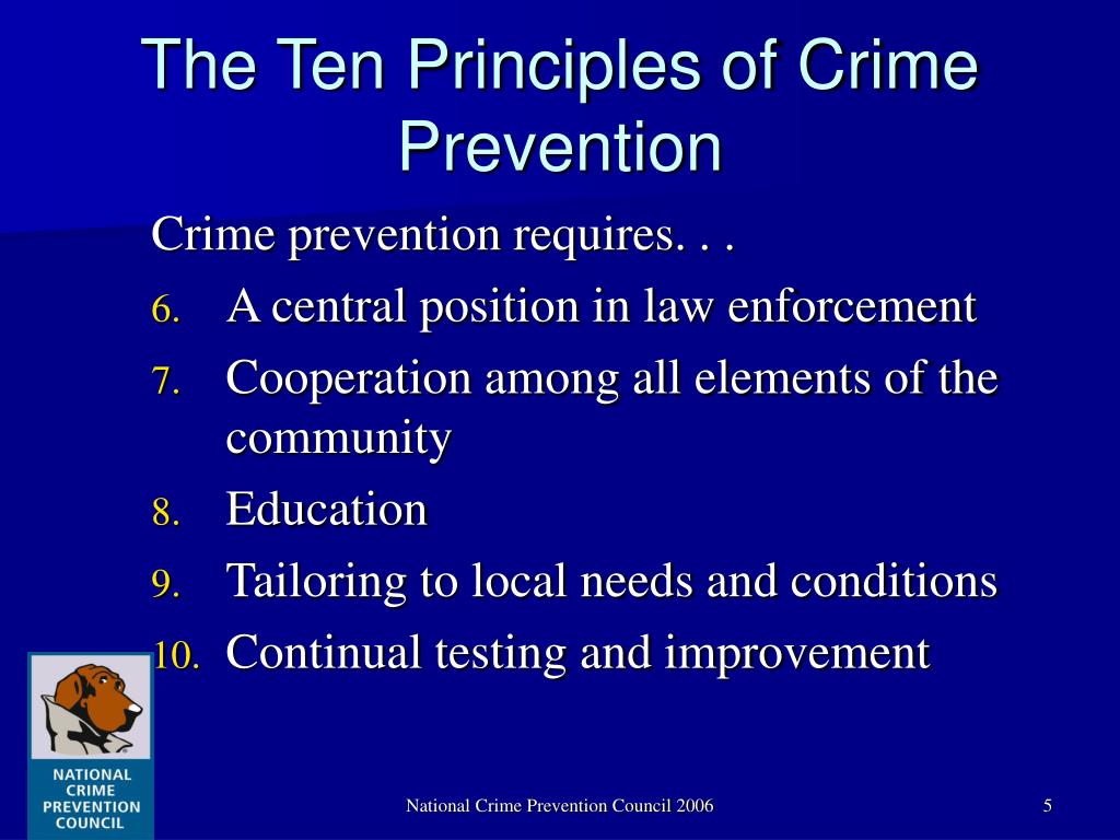 national crime prevention essay