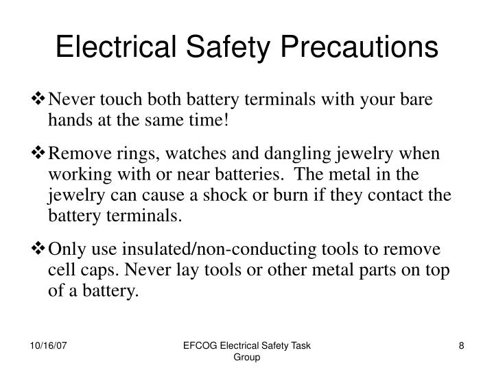 PPT Battery Safety and Handling EFCOG Electrical Safety Task Group