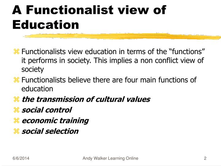 feminist criticism of functionalist view on education