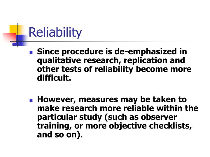 reliability in qualitative research meaning