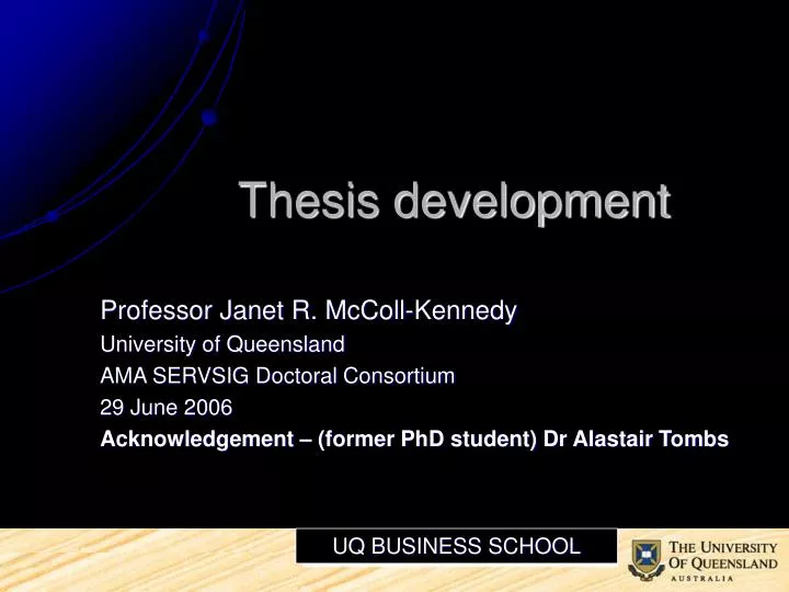 thesis on career development