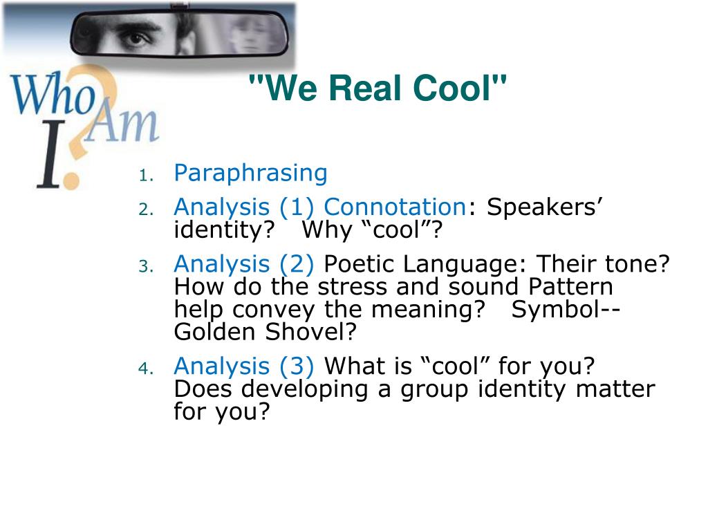 we real cool poem summary