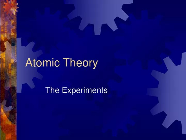 atomic theory n.
