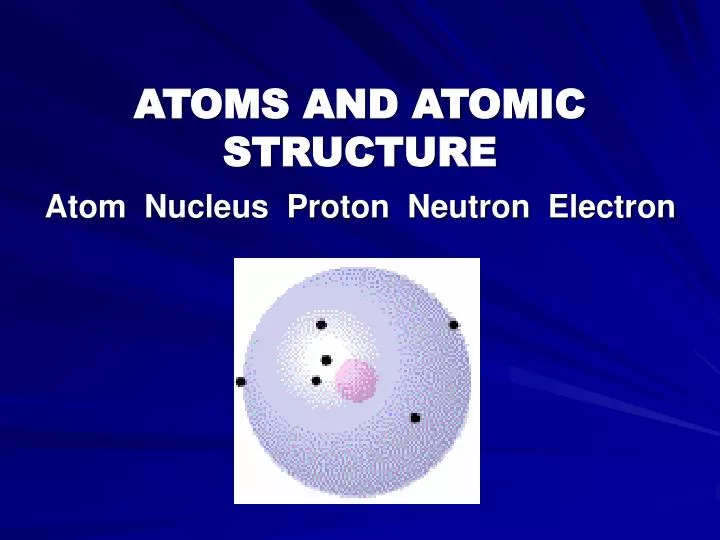 atoms and atomic structure atom nucleus proton neutron electron n.