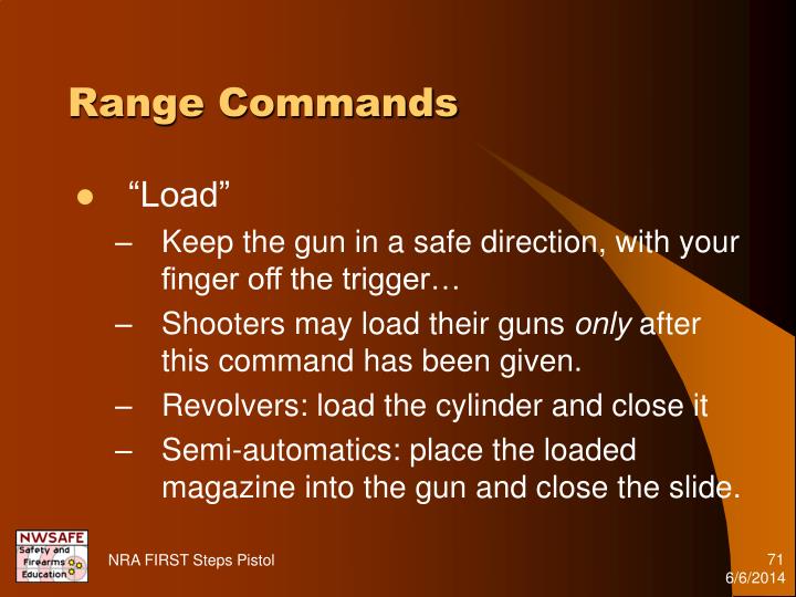 PPT NRA FIRST Steps Pistol PowerPoint Presentation ID1227597