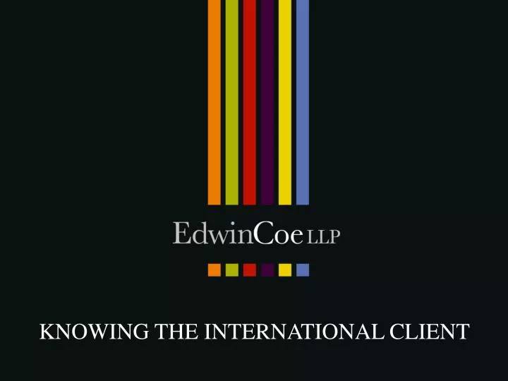 knowing the international client n.