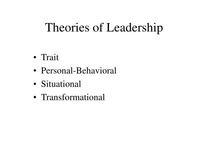 theories of leadership