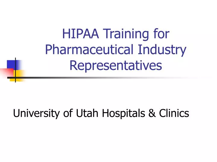 hipaa training for pharmaceutical industry representatives n.