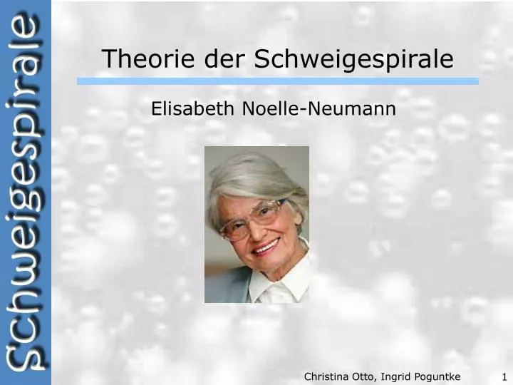 theorie der schweigespirale n.