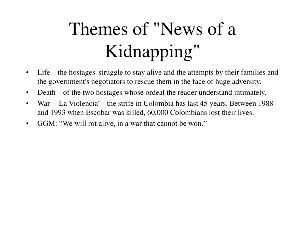 research topics on kidnapping