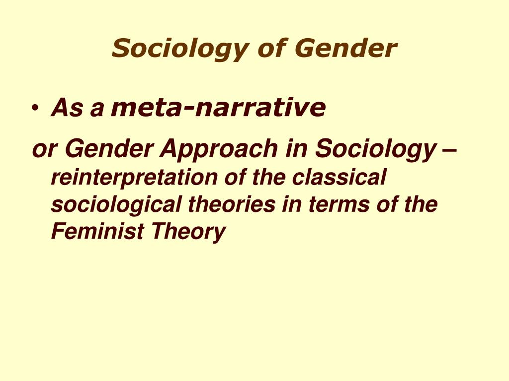 Ppt Sociology Of Gender Research Based Teaching Powerpoint