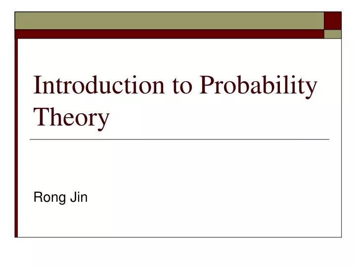Ppt introduction to probability theory powerpoint presentation free