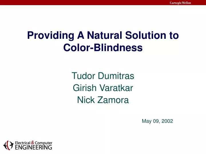 providing a natural solution to color blindness n.