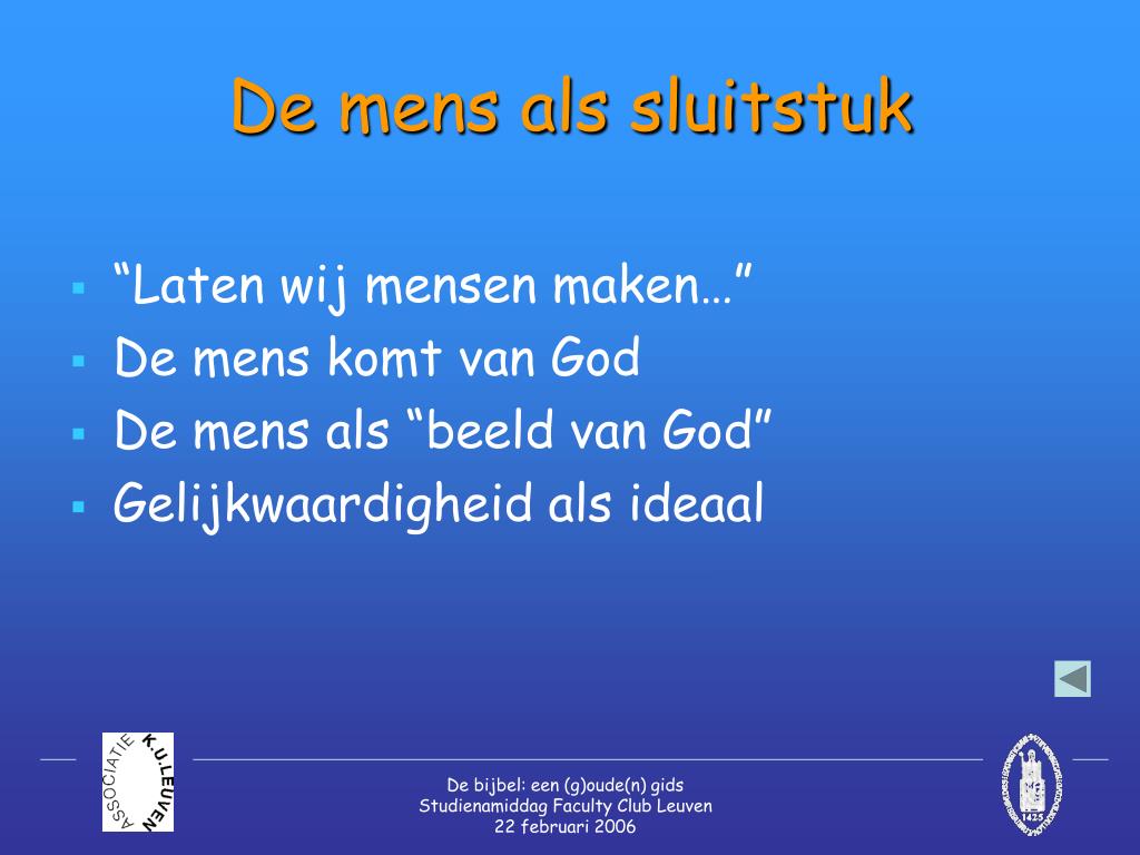 PPT - Een (g)oude(n) gids Bijbelse antwoorden op menselijke vragen