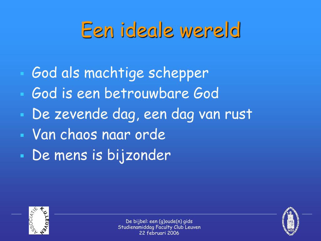 PPT - Een (g)oude(n) gids Bijbelse antwoorden op menselijke vragen