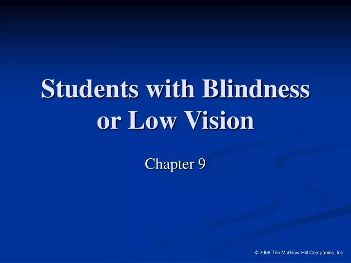 students with blindness or low vision n.