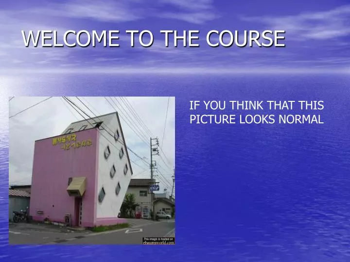 welcome to the course n.