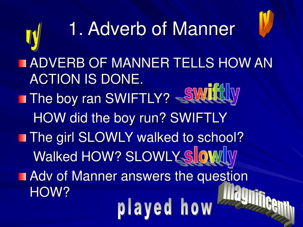 types of adverbs ppt presentation