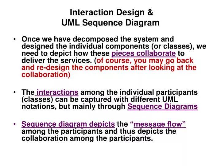PPT - Interaction Design & UML Sequence Diagram PowerPoint ...