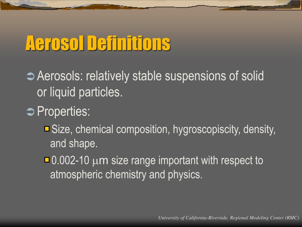 Aérosols : définition et explications