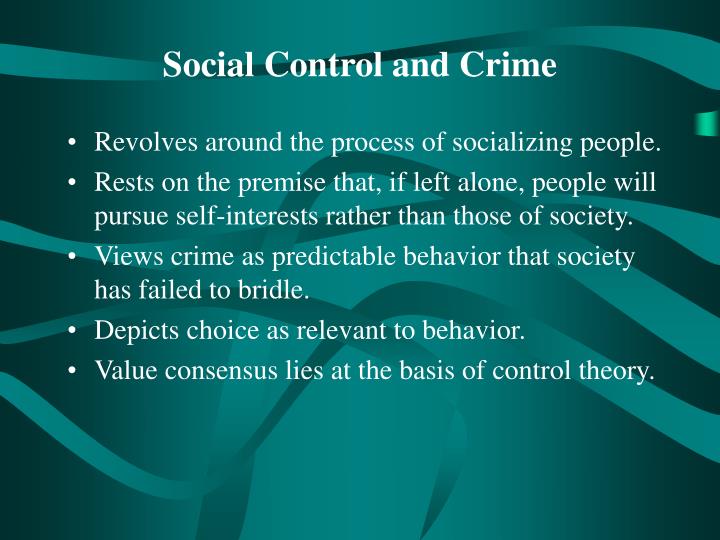 crime and the social process essay Social control theory assumes that people can see the advantages of crime and are capable of inventing and executing all sorts of criminal acts on the spot. crime and the social process essay Social control theory assumes that people can see the advantages of crime and are capable of inventing and executing all sorts of criminal acts on the spot.