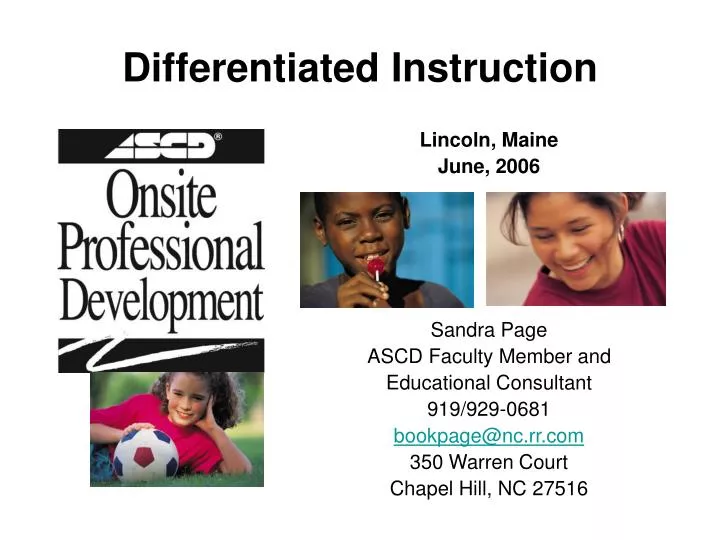 differentiated instruction n.