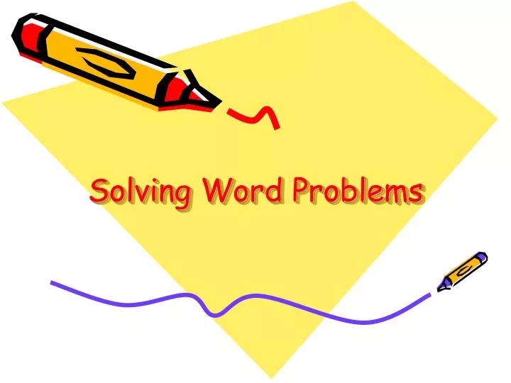 solving word problems n.
