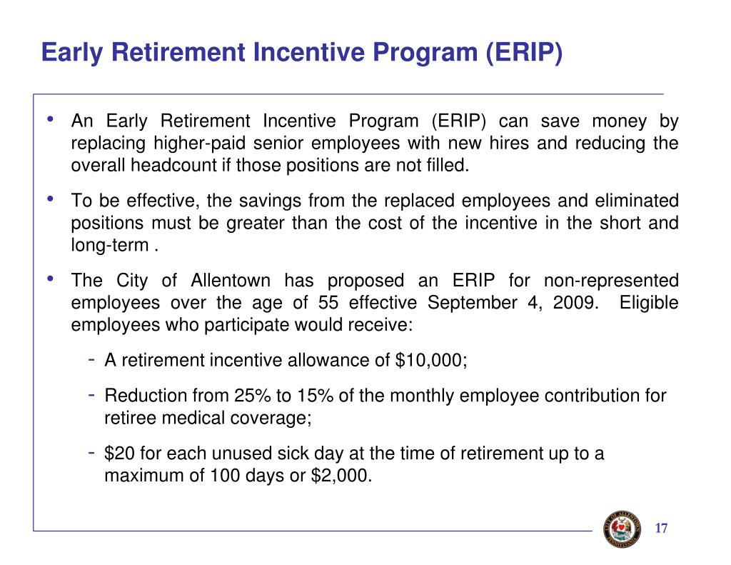 PPT City of Allentown Financial Recovery Plan July 24, 2009