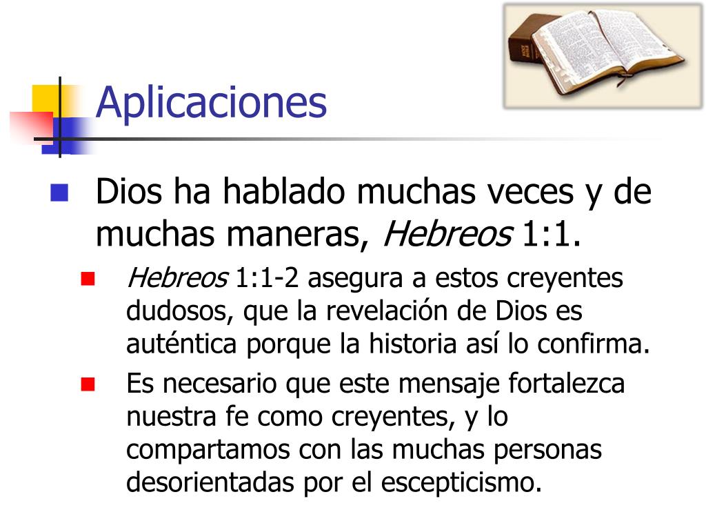 PPT - Unidad 7: Dios ha Hablado (Hebreos) PowerPoint Presentation, free