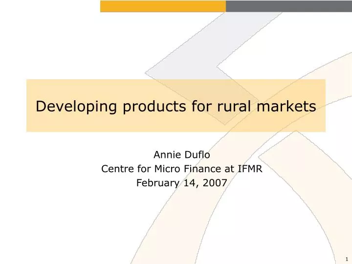 PPT - Developing products for rural markets PowerPoint Presentation ...