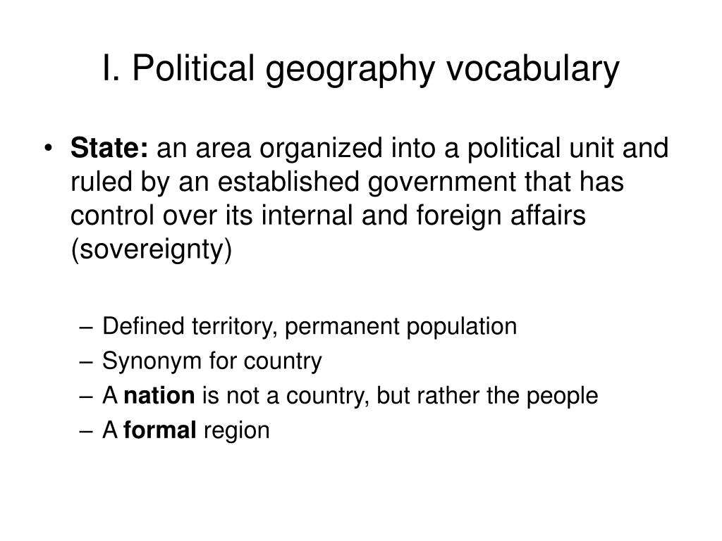 political geography vocabulary teacher
