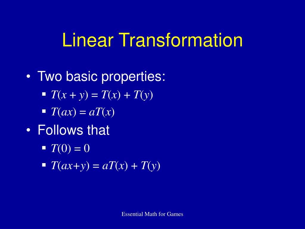 PPT - Linear Transformations and Matrices PowerPoint Presentation, free ...