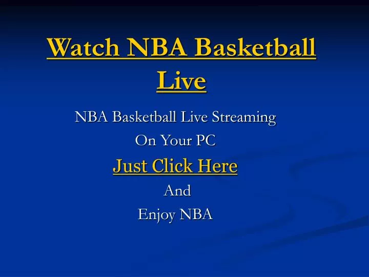 watch nba basketball live n.