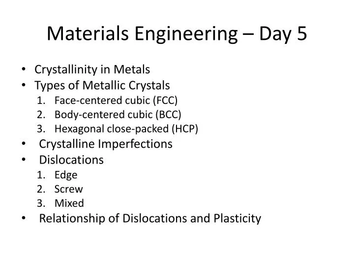materials engineering day 5 n.