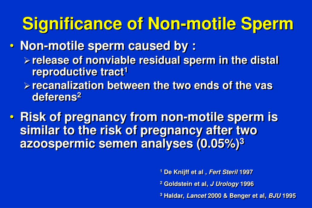 Non motile sperm