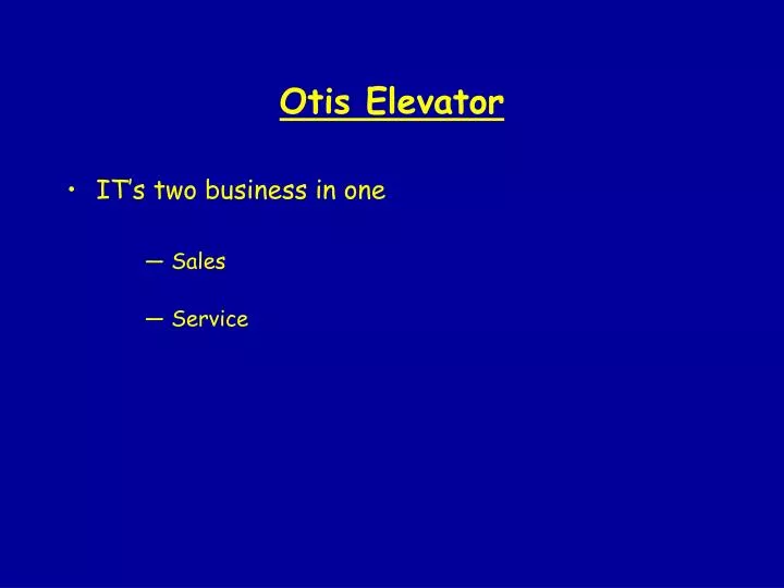 PPT Otis Elevator PowerPoint Presentation, free download ID1242362