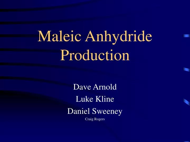 maleic anhydride production n.