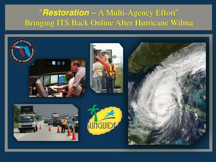 restoration a multi agency effort bringing its back online after hurricane wilma n.