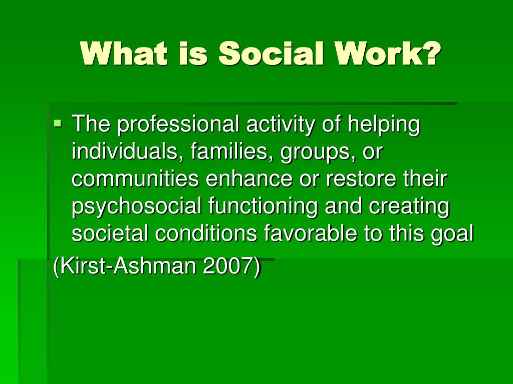 what is social work presentation