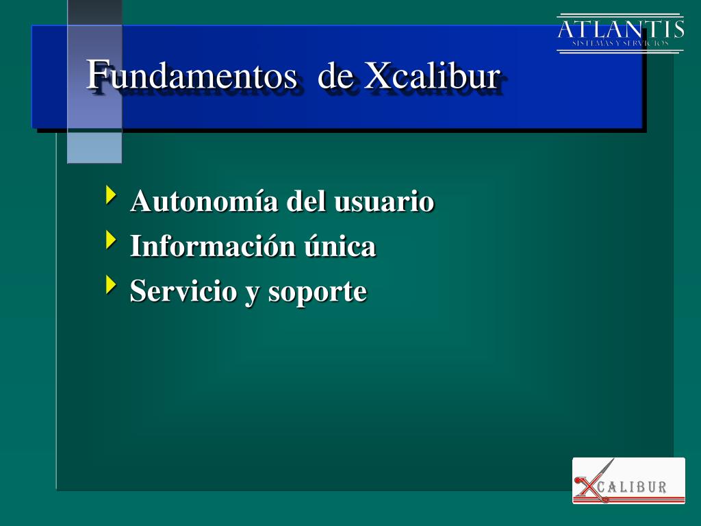 PPT XCALIBUR PowerPoint Presentation, free download ID1245943
