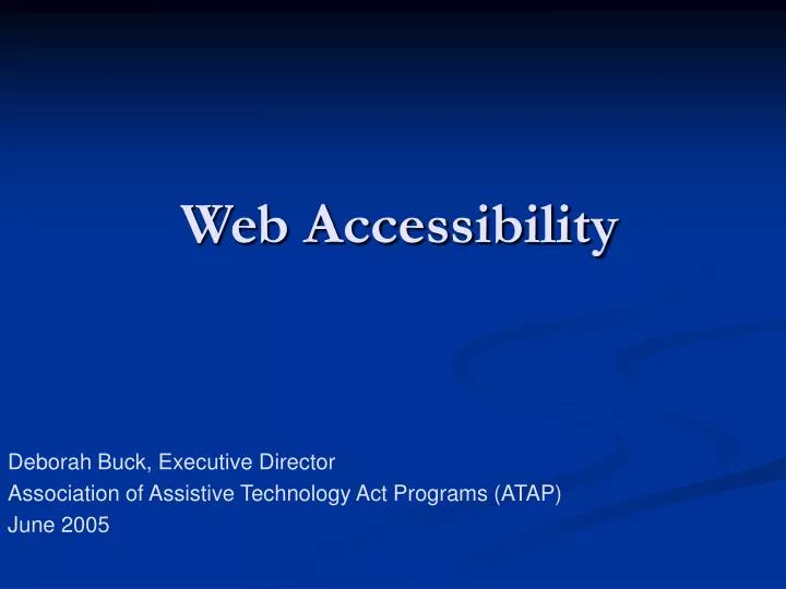 PPT - Web Accessibility PowerPoint Presentation, Free Download - ID:1246114