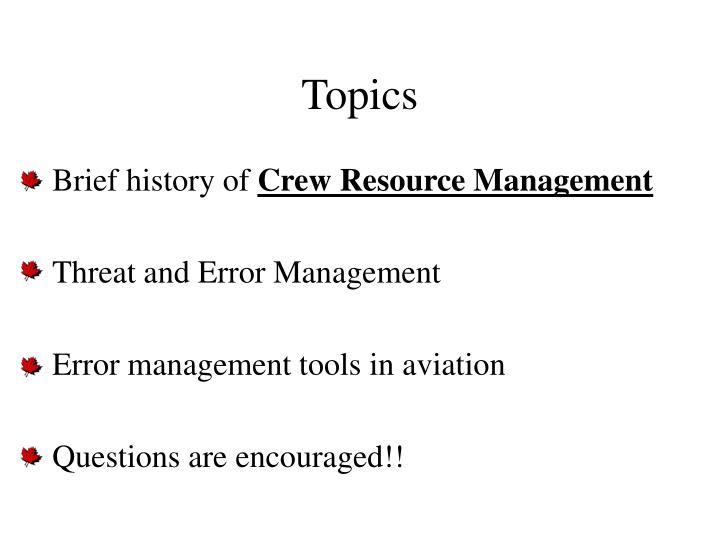 PPT - Threat and Error Management in Aviation PowerPoint Presentation ...