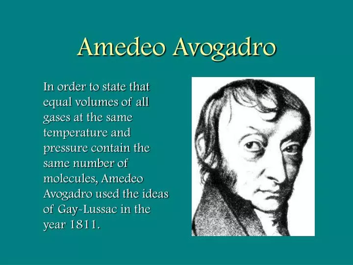 PPT - Amedeo Avogadro PowerPoint Presentation, free download - ID:1248357