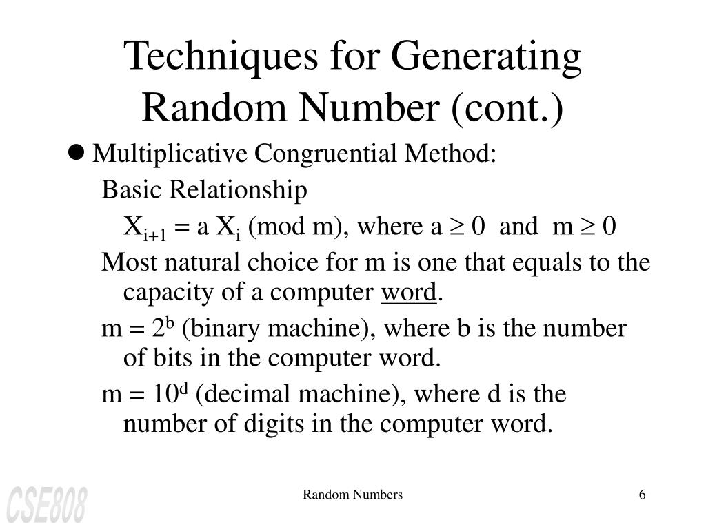 PPT - Random Number Generation PowerPoint Presentation, free download ...