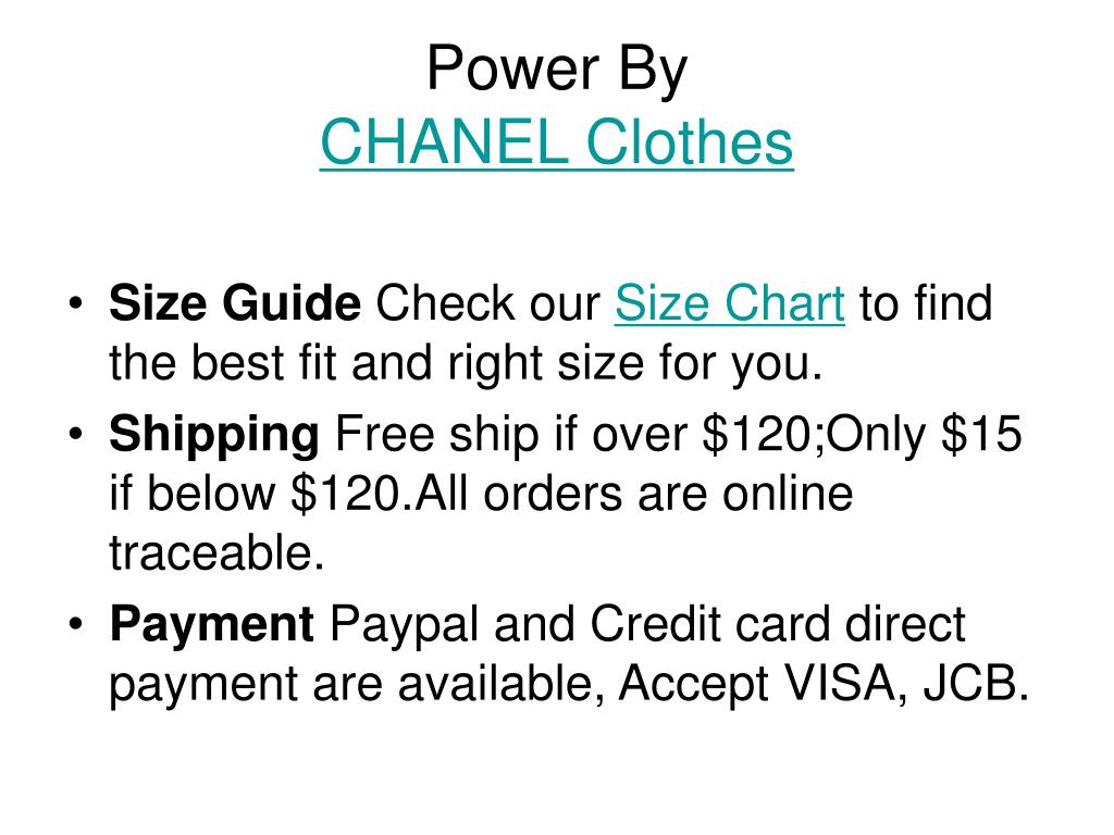Chanel Size Chart Clothing