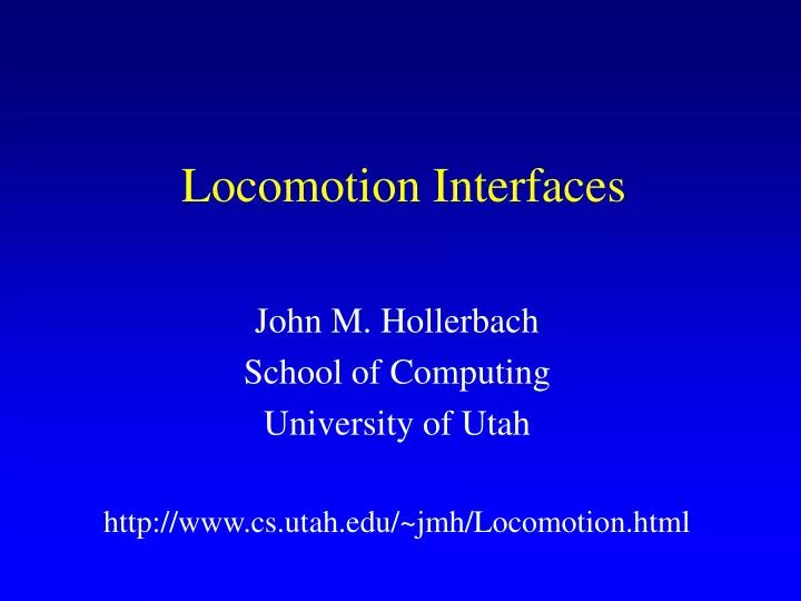 locomotion interfaces n.