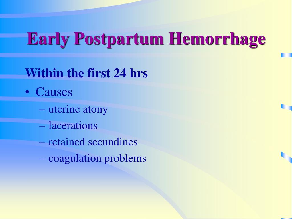 PPT - Complications of the Postpartum Period PowerPoint