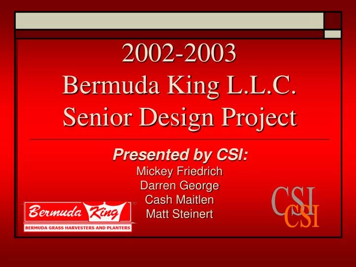 2002 2003 bermuda king l l c senior design project n.