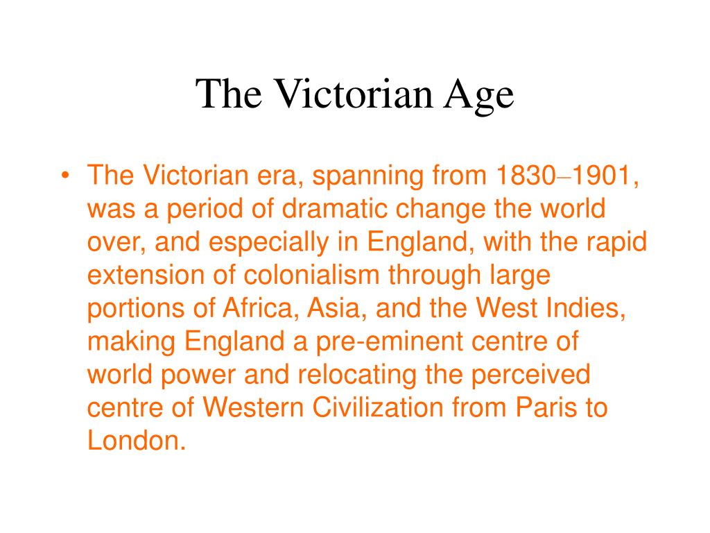 presentation about victorian era