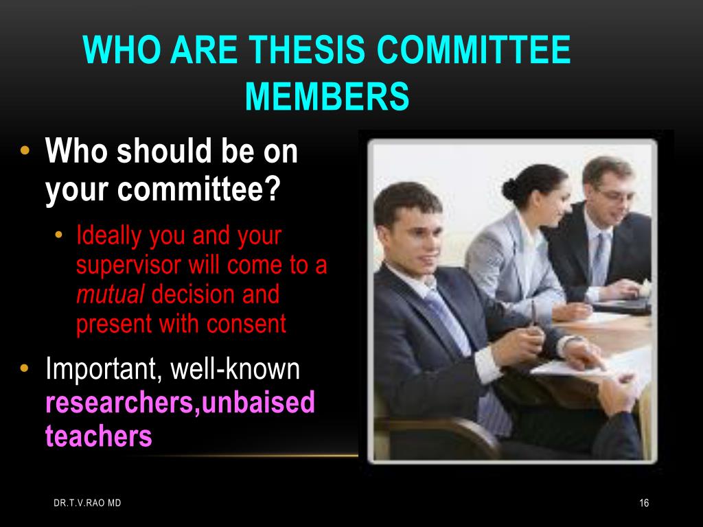 member of the thesis committee